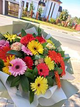 Букет цветов из:  Герберы #REPLACE_PRED# Темясово